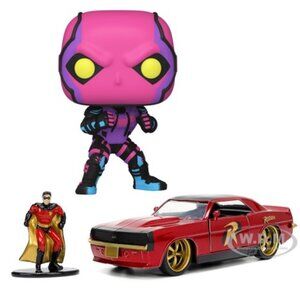 NEW Gotham Knights Red Hood Funko Pop Figure #891 & Robin with 1969 Chevy Camaro